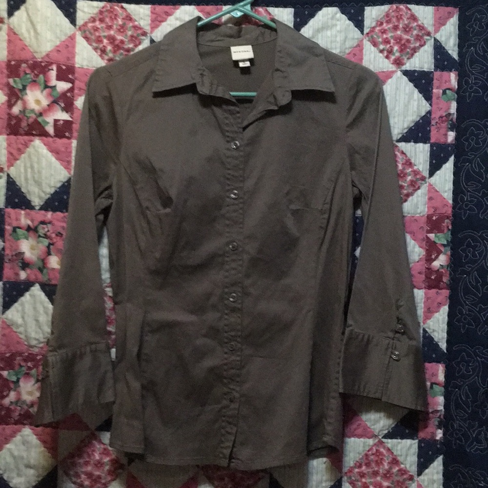 Brown Button Down Dress Shirt